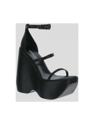 Sandały na platformie Versace czarne