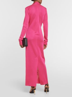 Μάξι φόρεμα Tom Ford ροζ