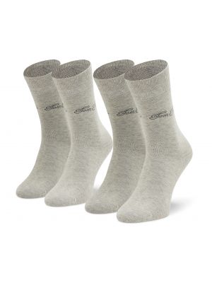 2 pár hosszú szárú női zokni Tom Tailor - 9702 Summer Grey 285 - Szürke