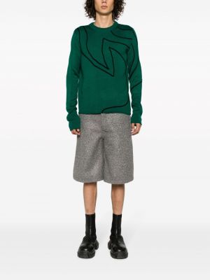 Pullover mit print mit rundem ausschnitt Av Vattev grün
