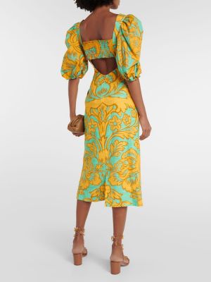 Βαμβακερή μίντι φόρεμα με σχέδιο La Doublej