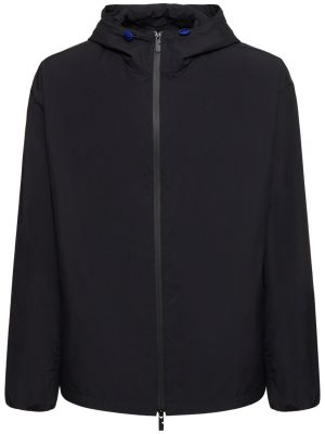 Vodoodporna jakna iz najlona s kapuco Burberry črna