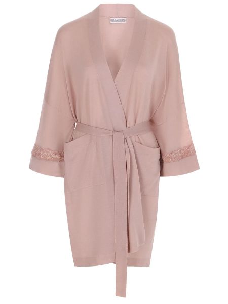 Кружевной халат Mir Cashmere розовый