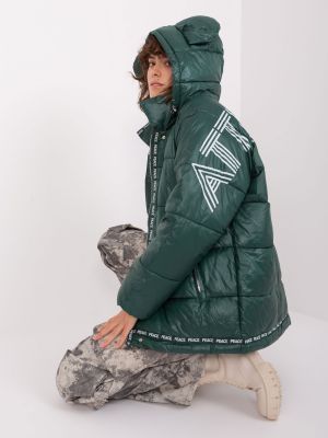 Prošivena jakna Fashionhunters zelena