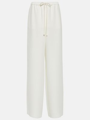 Шелковые брюки Valentino белые