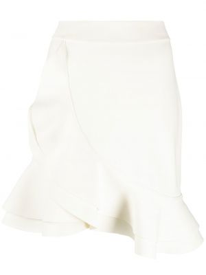 Ruffle a-linje-skjørt Alexander Mcqueen hvit