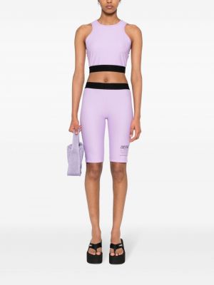 Shorts en jean Versace Jeans Couture violet