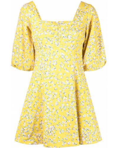 Sukienka mini z printem Nicholas, żółty
