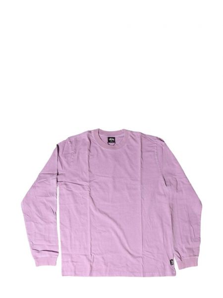 Puuvilla t-paita Stüssy violetti