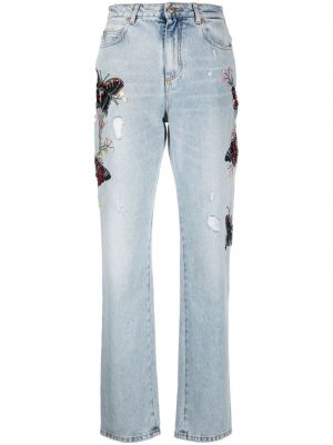 Brodert boyfriend jeans Ermanno Firenze blå