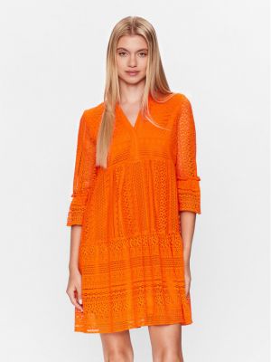 Rochie cu croială lejeră Vero Moda portocaliu