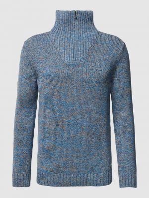 Dzianinowy sweter Ragman niebieski