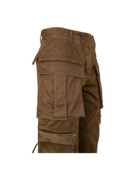 Pantalones rectos de algodón Dsquared2 marrón