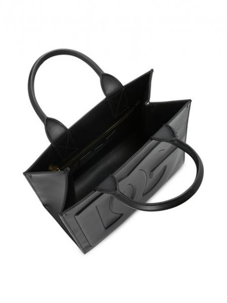 Кожаная сумка шоппер Dolce & Gabbana черная