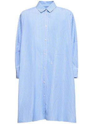 Oversized bavlněná košile Jil Sander modrá
