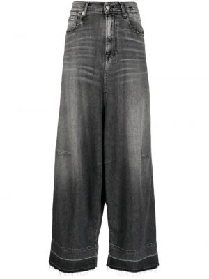 Zvonové džíny s nízkým pasem relaxed fit R13 šedé