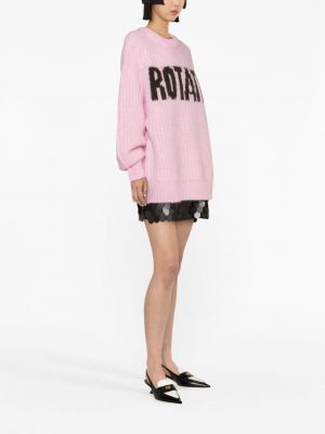 Sweter wełniany Rotate różowy