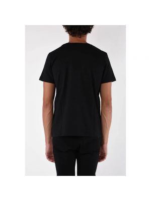 Camiseta con bordado de tela jersey Dondup negro