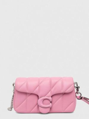 Kožna torbica Coach ružičasta