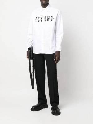 Chemise avec imprimé slogan à imprimé Undercover blanc