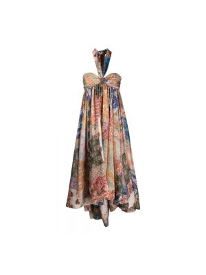 Sukienka długa z wzorem paisley Zimmermann