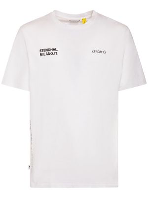 Памучна тениска от джърси Moncler Genius бяло