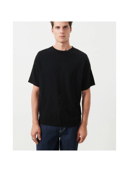 Camiseta de algodón oversized American Vintage negro