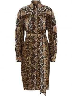 Kleid mit print mit animal print Burberry braun