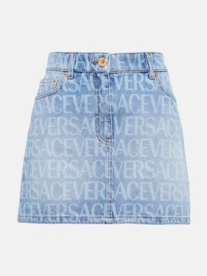 Spódnica jeansowa Versace niebieska