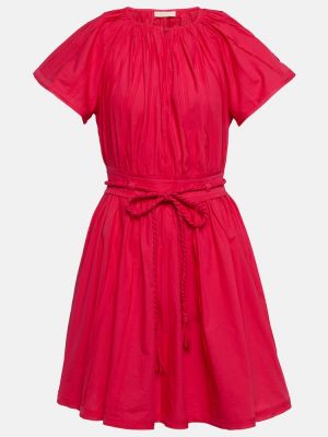 Βαμβακερή φόρεμα Ulla Johnson ροζ