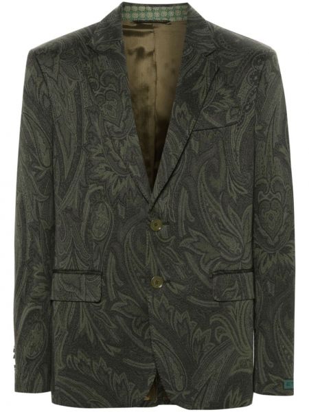 Jacquard blazer mit paisleymuster Etro grün