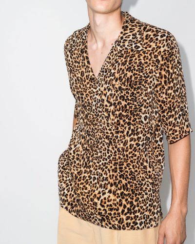 Camisa con estampado leopardo Nanushka