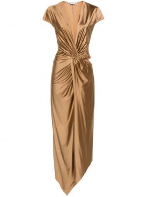 Ασύμμετρη κοκτέιλ φόρεμα Alessandro Vigilante μπεζ