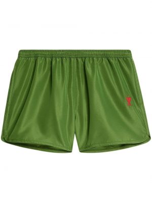 Kratke hlače z vezenjem Ami Paris zelena
