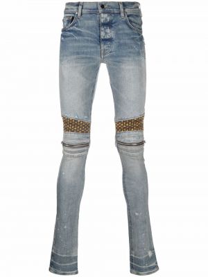 Samt skinny jeans Amiri blau