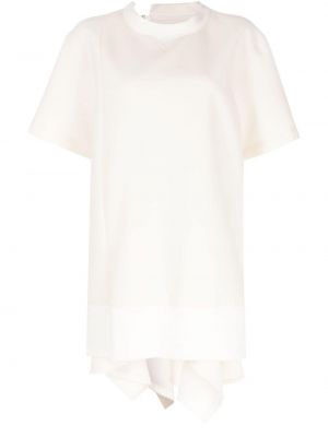 Drapované šaty Sacai bílé