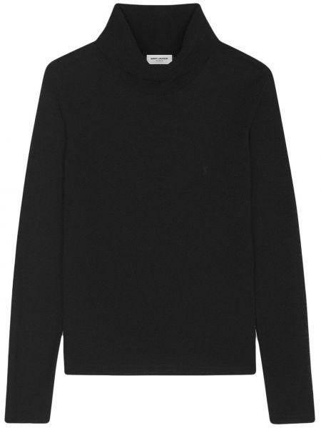 Woll sweatshirt Saint Laurent schwarz