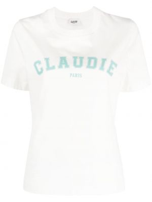 Majica s potiskom Claudie Pierlot bela