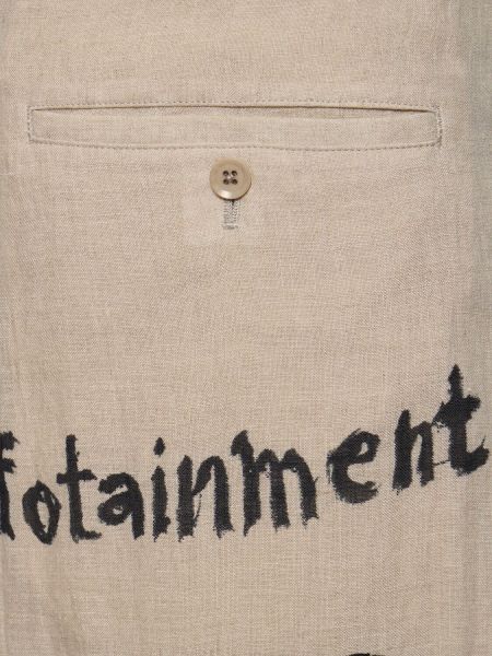 Pantaloni di lino Yohji Yamamoto bianco