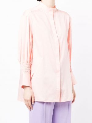 Haftowana koszula bawełniana Shiatzy Chen różowa
