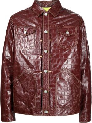 Kožená bunda z ekologickej kože Palmer//harding červená