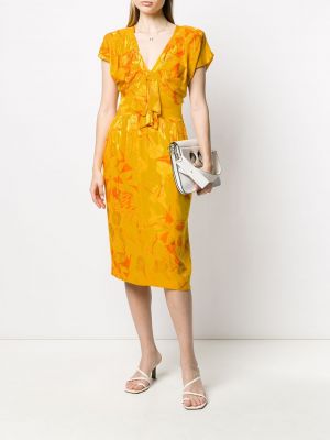 Vestido con estampado tropical A.n.g.e.l.o. Vintage Cult amarillo