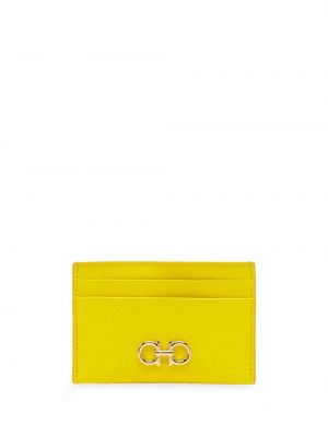 Usnjena denarnica Ferragamo rumena
