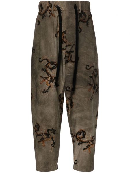 Spodnie bawełniane z nadrukiem Uma Wang