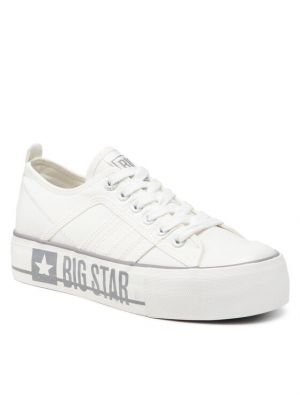 Със звездички ниски обувки Big Star Shoes бяло