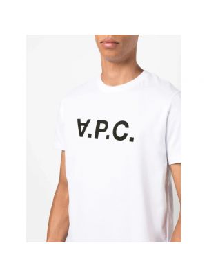 Koszulka z nadrukiem bawełniana A.p.c. biała