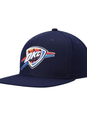 Мужская темно-синяя шляпа Snapback Oklahoma City Thunder Ground Mitchell & Ness