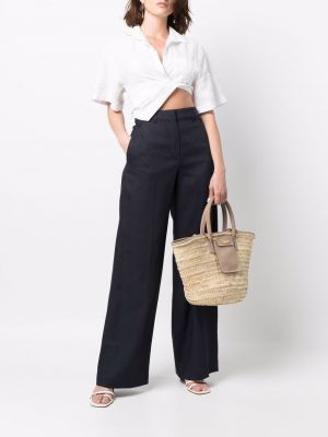Relaxed fit kelnės Jacquemus mėlyna