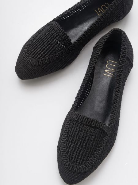 Pantofi tricotate fără toc Luvishoes negru