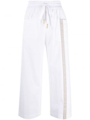 Pantalones a rayas Lorena Antoniazzi blanco